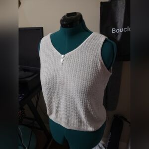 White Crochet Tank Top